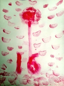 Lipstick art by Renee Nicole Gray