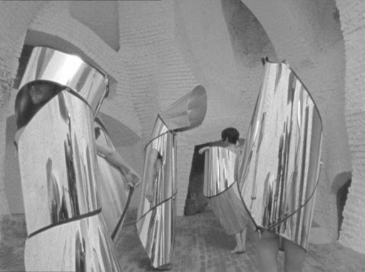 Sculpted metal dresses by Bernard and François Baschet from the 1966  film “Qui êtes-vous Poly-Maggoo?”